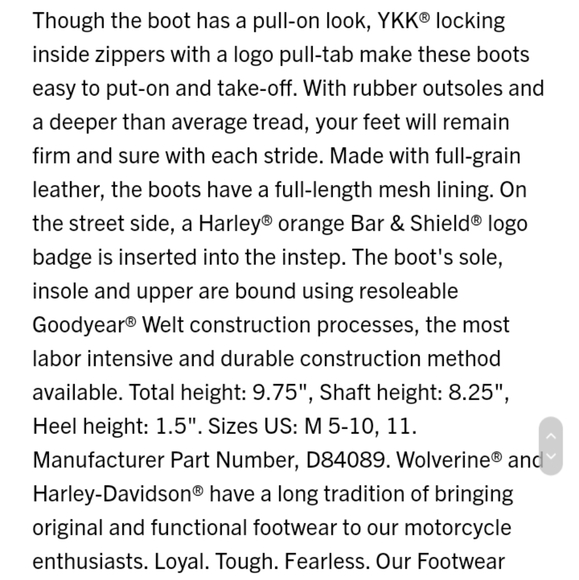 NWOT Harley-Davidson Motorcycle Boots - Picture 11 of 15